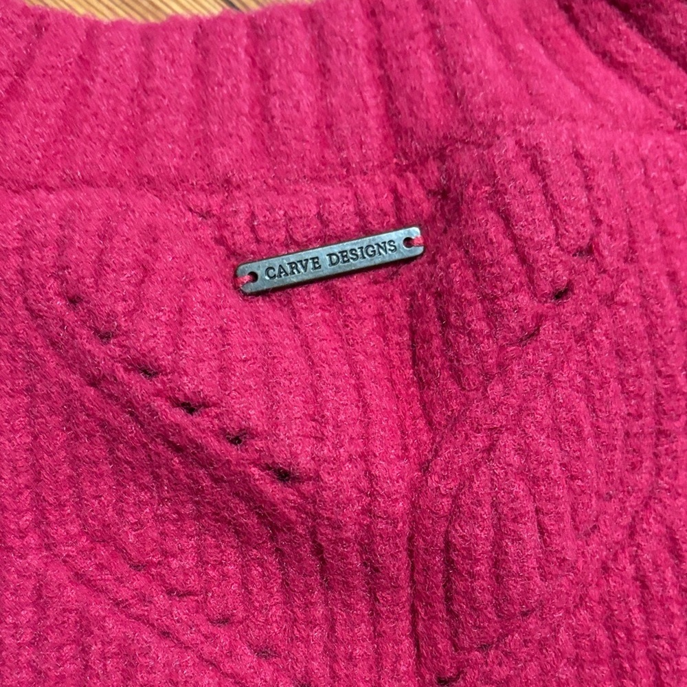 Carve Designs Women's Crewneck Sweater Cropped Hot Pink Women’s Size XLarge - Picture 6 of 6